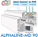 Alphaline 3 Fenster Glas